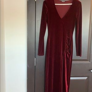 Burgundy dress